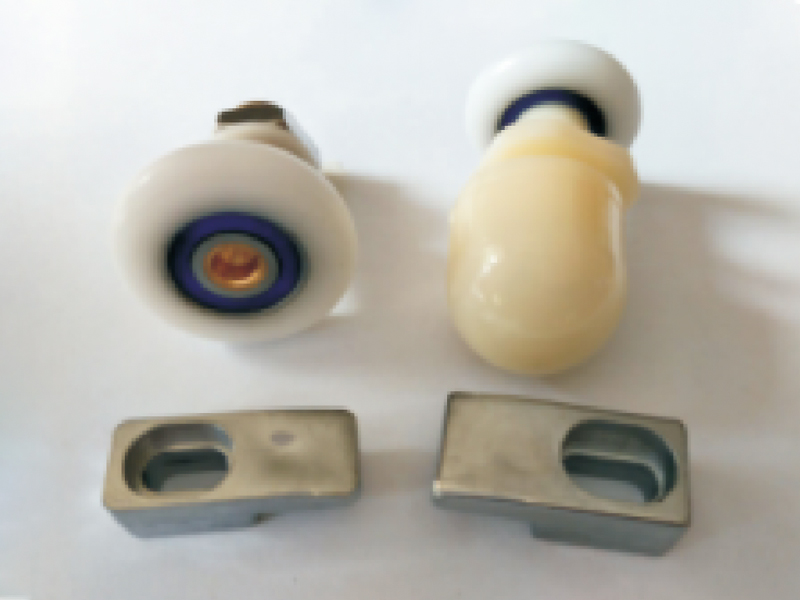 L007 Rolos de porta de chuveiro de vidro deslizante simples e único