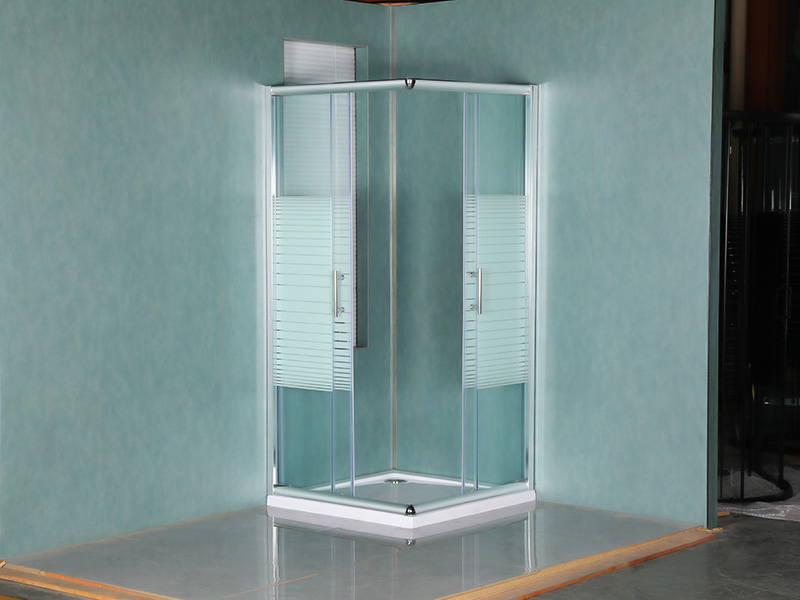 Gabinete de chuveiro deslizante com moldura quadrada com alça dupla quadrada Gabinete de chuveiro deslizante com moldura quadrada com alça dupla quadrada