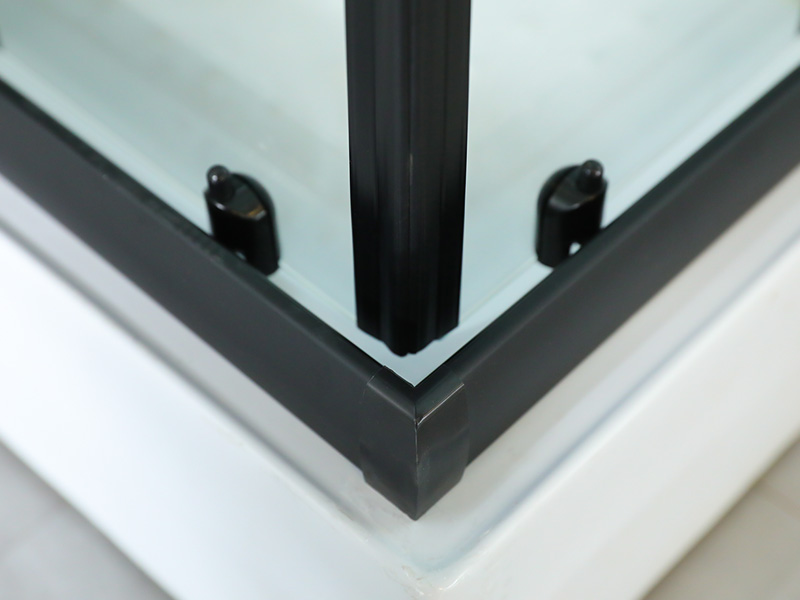 Vidro temperado transparente quadrado com gabinete de chuveiro deslizante de impressão Vidro temperado transparente quadrado com gabinete de chuveiro deslizante de impressão