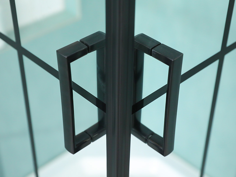 Vidro temperado transparente quadrado com gabinete de chuveiro deslizante de impressão Vidro temperado transparente quadrado com gabinete de chuveiro deslizante de impressão