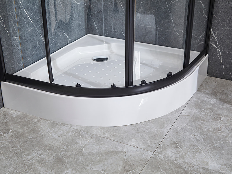 Porta deslizante de vidro SE para box de chuveiro, perfil de alumínio preto Porta deslizante de vidro SE para box de chuveiro, perfil de alumínio preto