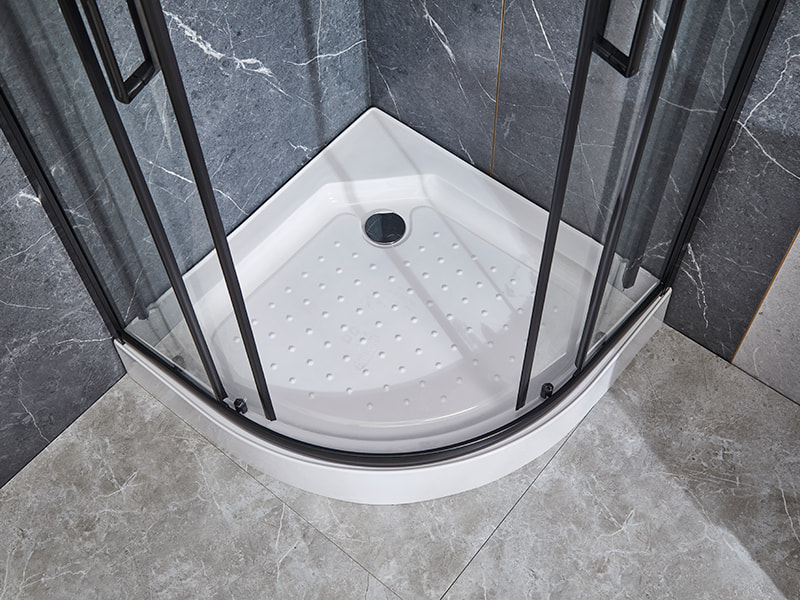 Porta deslizante de vidro SE para box de chuveiro, perfil de alumínio preto Porta deslizante de vidro SE para box de chuveiro, perfil de alumínio preto