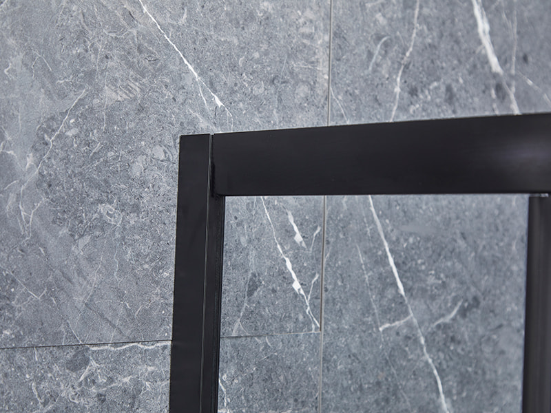 Porta deslizante de vidro SE para box de chuveiro, perfil de alumínio preto Porta deslizante de vidro SE para box de chuveiro, perfil de alumínio preto