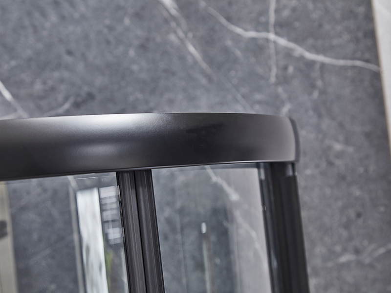 Porta deslizante de vidro SE para box de chuveiro, perfil de alumínio preto Porta deslizante de vidro SE para box de chuveiro, perfil de alumínio preto