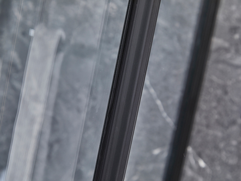 Porta deslizante de vidro SE para box de chuveiro, perfil de alumínio preto Porta deslizante de vidro SE para box de chuveiro, perfil de alumínio preto