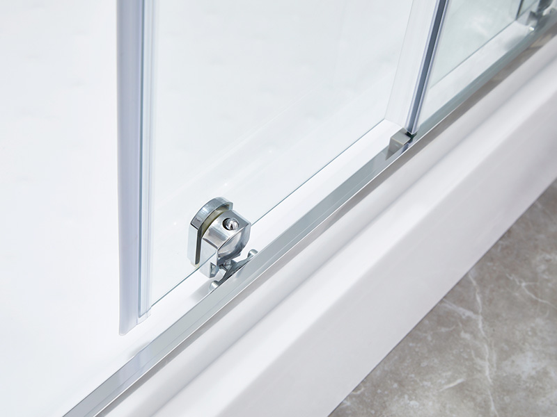 Gabinete de chuveiro deslizante de vidro temperado transparente SQ para banheiro, com bandeja Gabinete de chuveiro deslizante de vidro temperado transparente SQ para banheiro, com bandeja