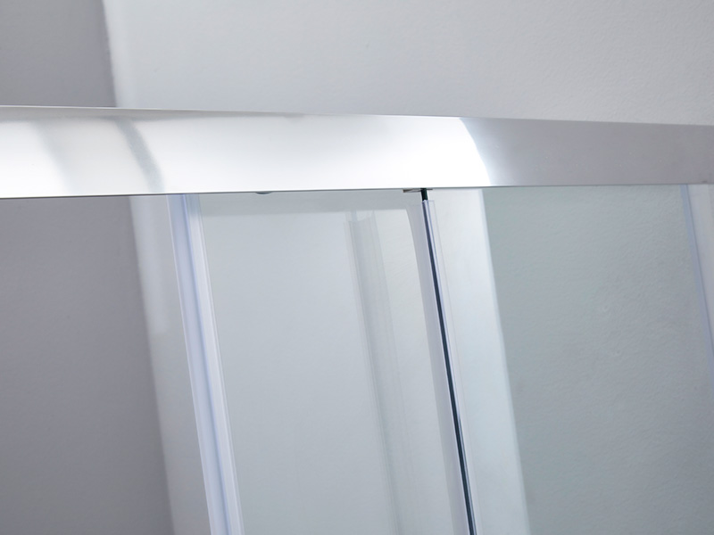 Gabinete de chuveiro deslizante de vidro temperado transparente SQ para banheiro, com bandeja Gabinete de chuveiro deslizante de vidro temperado transparente SQ para banheiro, com bandeja