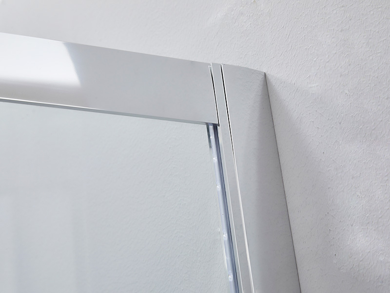 Gabinete de chuveiro deslizante de vidro temperado transparente SQ para banheiro, com bandeja Gabinete de chuveiro deslizante de vidro temperado transparente SQ para banheiro, com bandeja