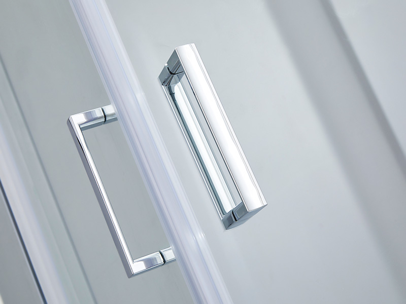 Gabinete de chuveiro deslizante de vidro temperado transparente SQ para banheiro, com bandeja Gabinete de chuveiro deslizante de vidro temperado transparente SQ para banheiro, com bandeja